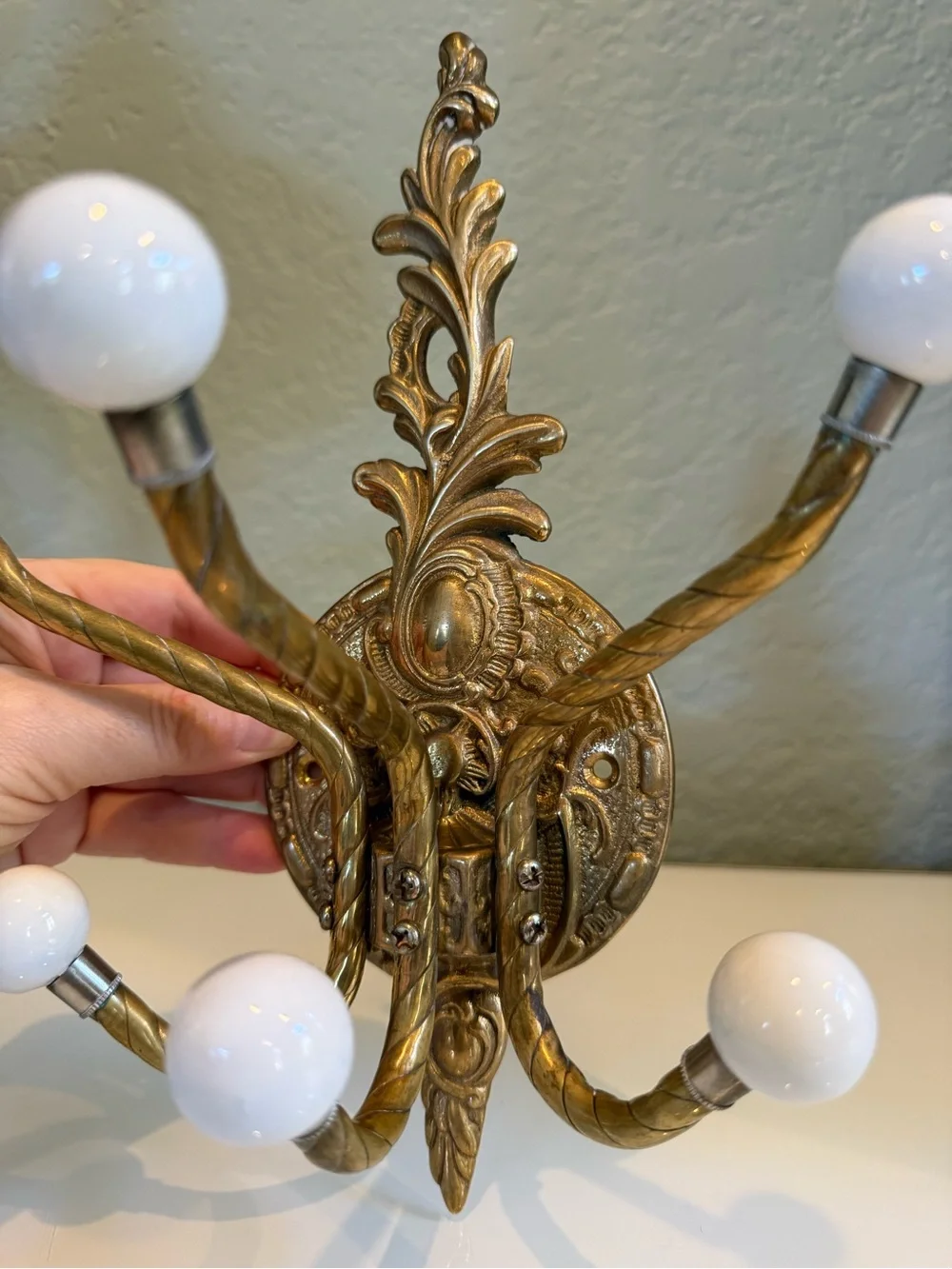 Vintage ornate brass